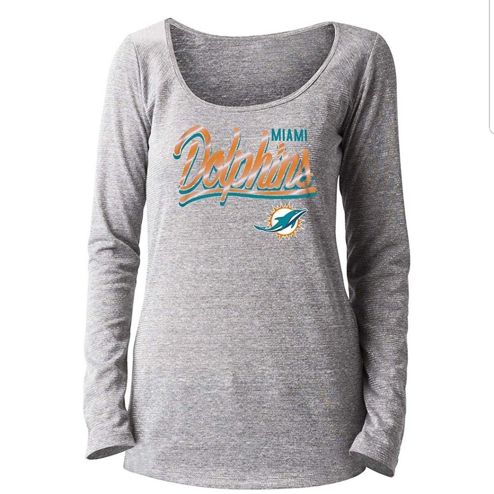 NFL Miami Dolphins Long Sleeved Graphic Shirt NWT